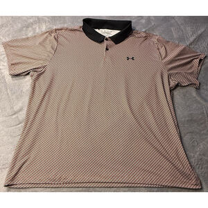 Under Armour The Playoff Polo Shirt Men Golf Short Sleeve Allover Print 3XL